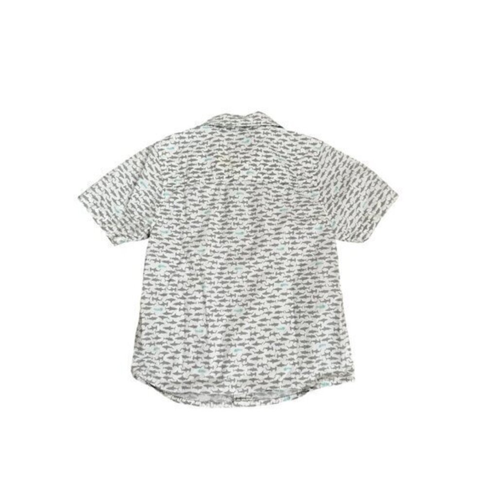 OshKosh Bgosh Boys Shark Print Short Sleeve Button-Up Shirt Size 4T